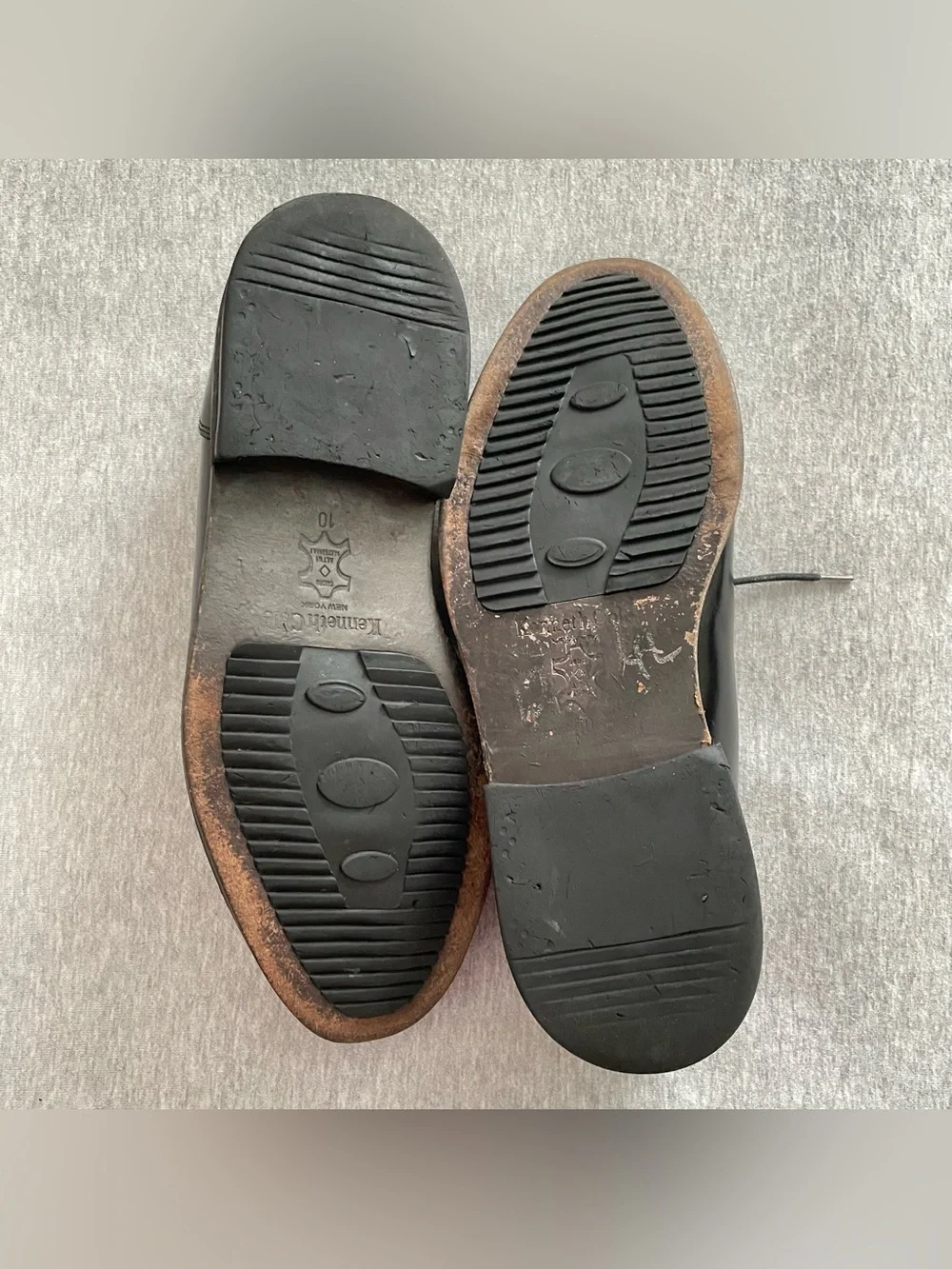 Kenneth Cole New York Men’s Size 10 Black Leather Lace-Up Dress Shoes